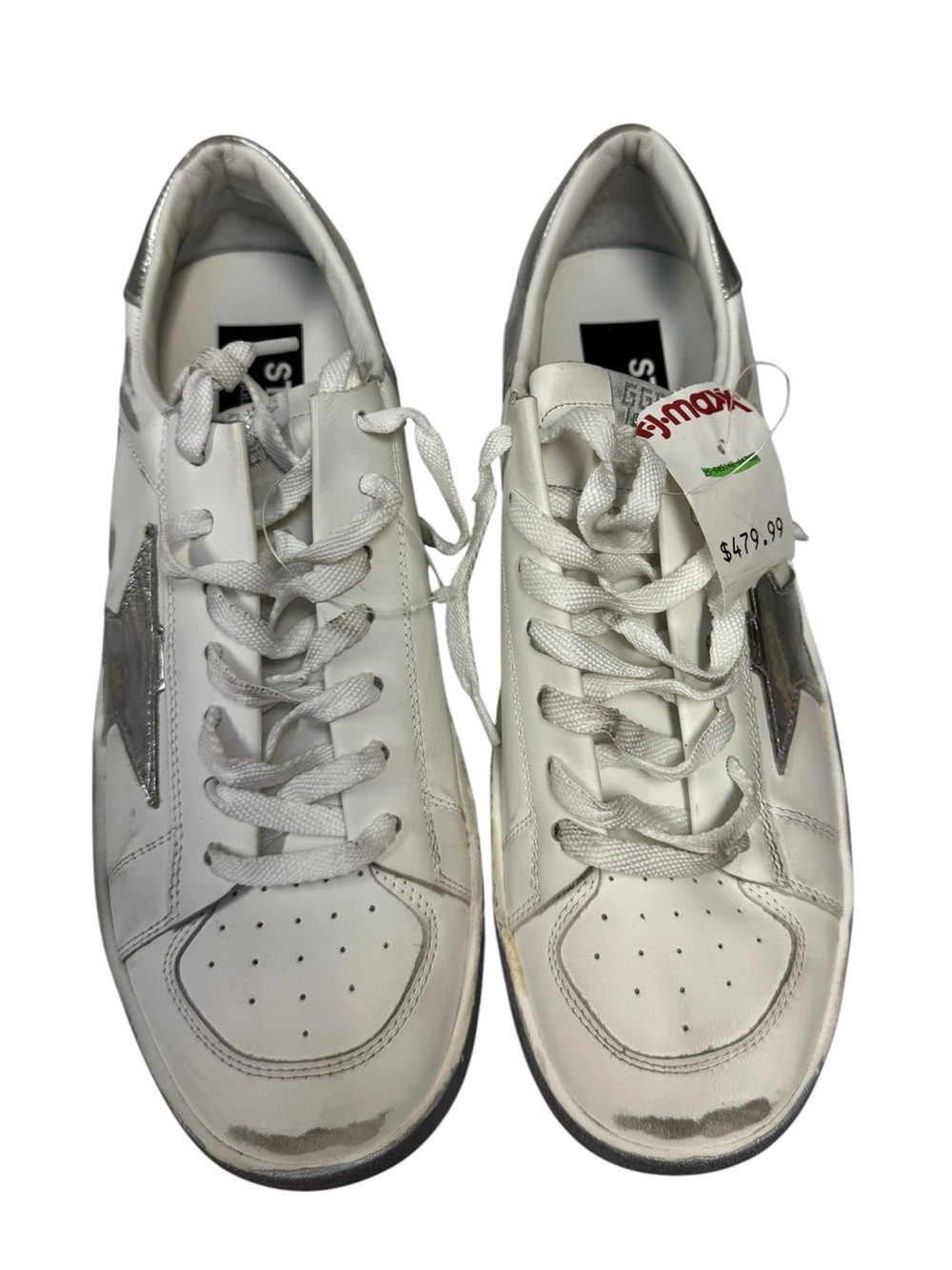 NWT Golden Goose White & Silver Star Low-Top Stardan Sneaker Rare Size 11/41 - Picture 9 of 15